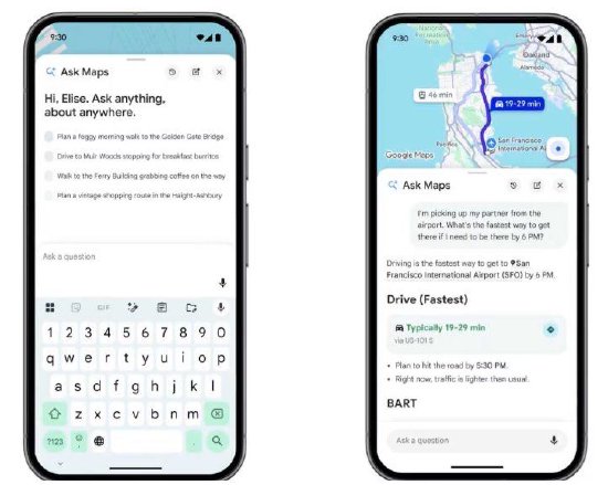 谷歌地图引入一系列AI驱动新功能